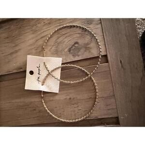 Free People Gold-Tone Twisted Hoop Earrings